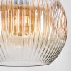 Ripoll Suspension, Boule lumineuse, Suspension grappe Ambre, Clair, Fumé, 5 lumières