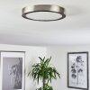 Plafonnier Finsrud LED Nickel mat, 1 lumière