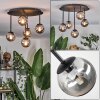 Chehalis Plafonnier, Boule lumineuse Fumé, 5 lumières