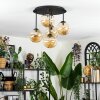 Chehalis Plafonnier, Boule lumineuse Ambre, 5 lumières