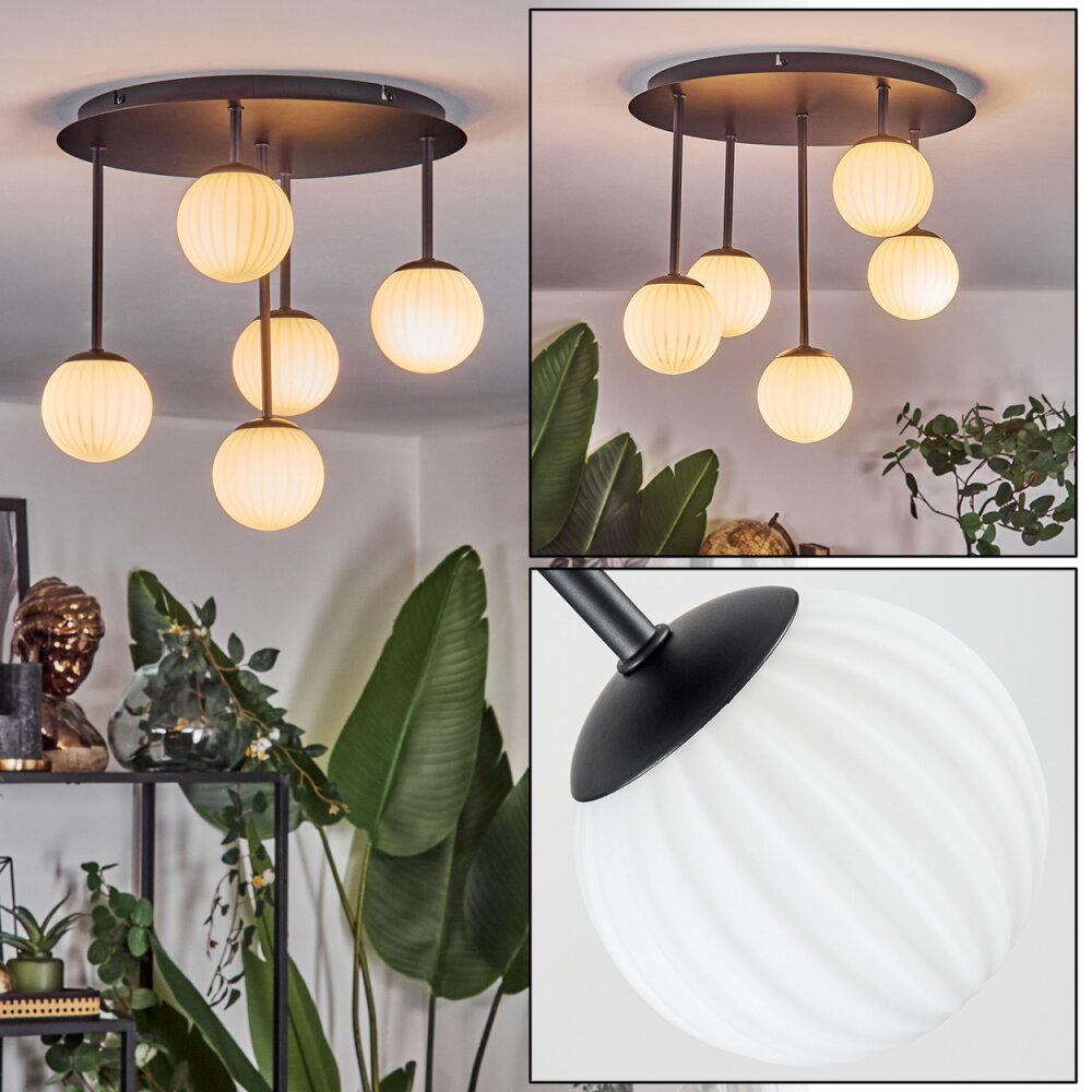 Chehalis Plafonnier, Boule lumineuse Blanc, 5 lumières main product photo