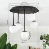 Chehalis Plafonnier, Boule lumineuse Blanc, 5 lumières