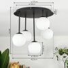 Chehalis Plafonnier, Boule lumineuse Blanc, 5 lumières