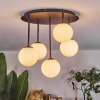 Chehalis Plafonnier, Boule lumineuse Blanc, 5 lumières