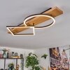 Pompu Plafonnier LED Bois clair, Noir, 1 lumière