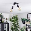 Geira Plafonnier Noir, 2 lumières