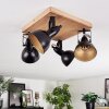 Hagan Plafonnier, Spot de plafond Chrome, Écru, Noir, 4 lumières