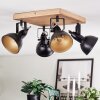 Hagan Plafonnier, Spot de plafond Chrome, Écru, Noir, 4 lumières