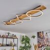 Pompu Plafonnier LED Bois clair, Noir, 1 lumière