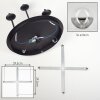 Chehalis Plafonnier, Boule lumineuse Clair, Fumé, 5 lumières