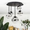 Chehalis Plafonnier, Boule lumineuse Clair, Fumé, 5 lumières