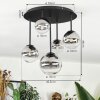 Chehalis Plafonnier, Boule lumineuse Clair, Fumé, 5 lumières