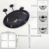 Chehalis Plafonnier, Boule lumineuse Clair, Fumé, 5 lumières