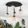 Chehalis Plafonnier, Boule lumineuse Ambre, Clair, 5 lumières