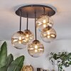 Chehalis Plafonnier, Boule lumineuse Ambre, Clair, 5 lumières