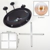 Chehalis Plafonnier, Boule lumineuse Ambre, Clair, 5 lumières