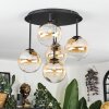 Chehalis Plafonnier, Boule lumineuse Ambre, Clair, 5 lumières