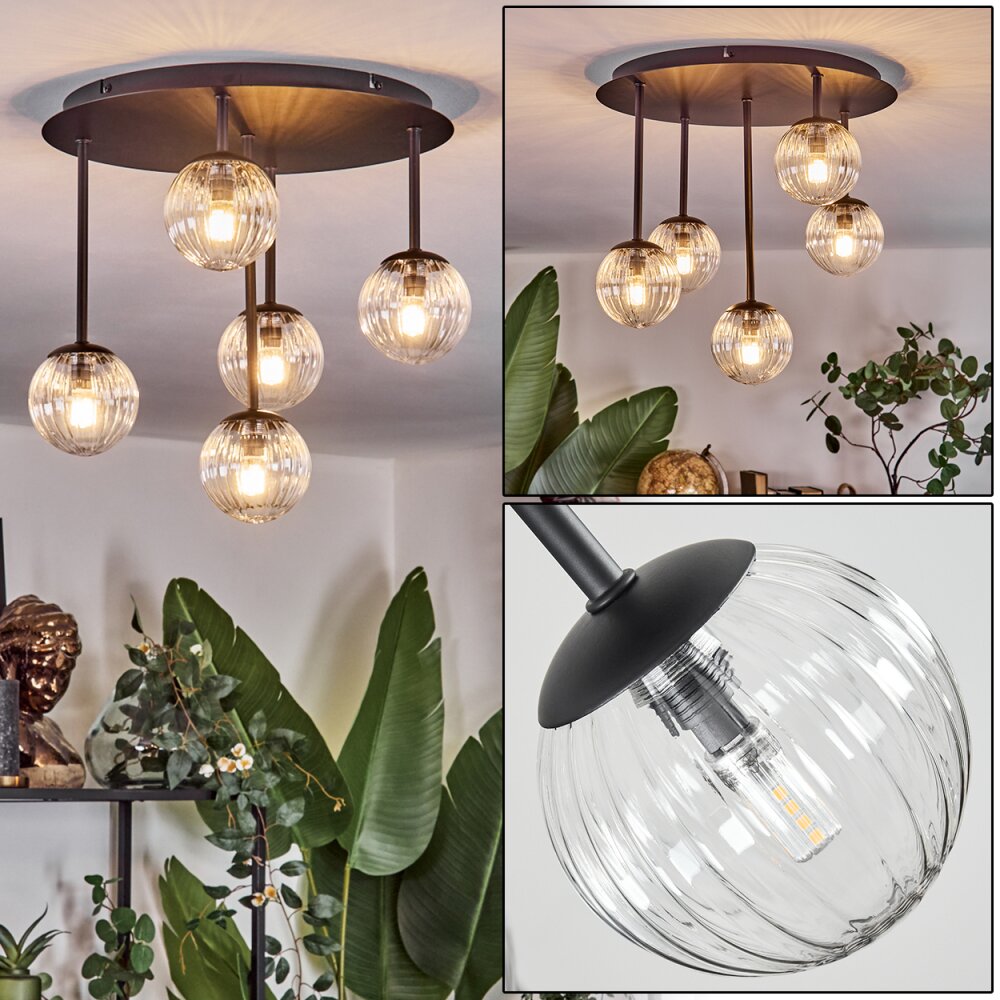 Chehalis Plafonnier, Boule lumineuse Clair, 5 lumières main product photo