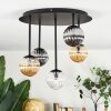 Chehalis Plafonnier, Boule lumineuse Ambre, Clair, Fumé, 5 lumières