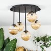 Chehalis Plafonnier, Boule lumineuse Ambre, 5 lumières