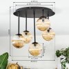 Chehalis Plafonnier, Boule lumineuse Ambre, 5 lumières