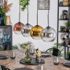 Koyoto Suspension, Boule lumineuse, Suspension Or, Clair, Cuivré, Fumé, 4 lumières