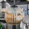 Ripoll Suspension, Boule lumineuse, Suspension Ambre, Clair, Fumé, 4 lumières