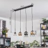 Ripoll Suspension, Boule lumineuse, Suspension Ambre, Clair, Fumé, 4 lumières