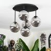 Chehalis Plafonnier, Boule lumineuse 45 cm Fumé, 5 lumières