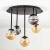 Chehalis Plafonnier, Boule lumineuse 39.5 cm Ambre, Fumé, 5 lumières