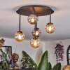 Chehalis Plafonnier, Boule lumineuse 39.5 cm Ambre, Fumé, 5 lumières