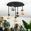 Chehalis Plafonnier, Boule lumineuse 39.5 cm Ambre, Fumé, 5 lumières