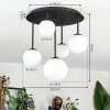 Chehalis Plafonnier, Boule lumineuse Blanc, 5 lumières