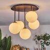 Chehalis Plafonnier, Boule lumineuse Blanc, 5 lumières