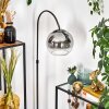 Koyoto Lampadaire Chrome, Noir, 1 lumière