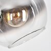 Koyoto Lampadaire Chrome, Noir, 1 lumière