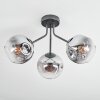 Ripoll Plafonnier, Boule lumineuse Chrome, Clair, Fumé, 3 lumières