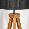 Soungou Lampadaire Bois foncé, Noir, 1 lumière