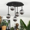 Chehalis Plafonnier, Boule lumineuse Fumé, 5 lumières