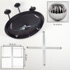 Chehalis Plafonnier, Boule lumineuse Fumé, 5 lumières
