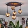 Chehalis Plafonnier, Boule lumineuse Fumé, 5 lumières