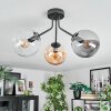 Gastor Plafonnier, Boule lumineuse 42 cm Ambre, Clair, Fumé, 3 lumières