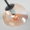 Gastor Plafonnier, Boule lumineuse 42 cm Ambre, Clair, Fumé, 3 lumières