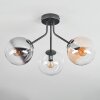 Gastor Plafonnier, Boule lumineuse 42 cm Ambre, Clair, Fumé, 3 lumières