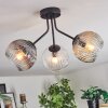 Ripoll Plafonnier, Boule lumineuse Ambre, Clair, Fumé, 3 lumières