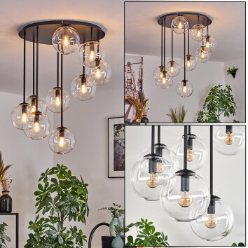 Gastor Plafonnier, Boule lumineuse Clair, 9 lumières Gastor Plafonnier, Boule lumineuse Clair, 9 lumières