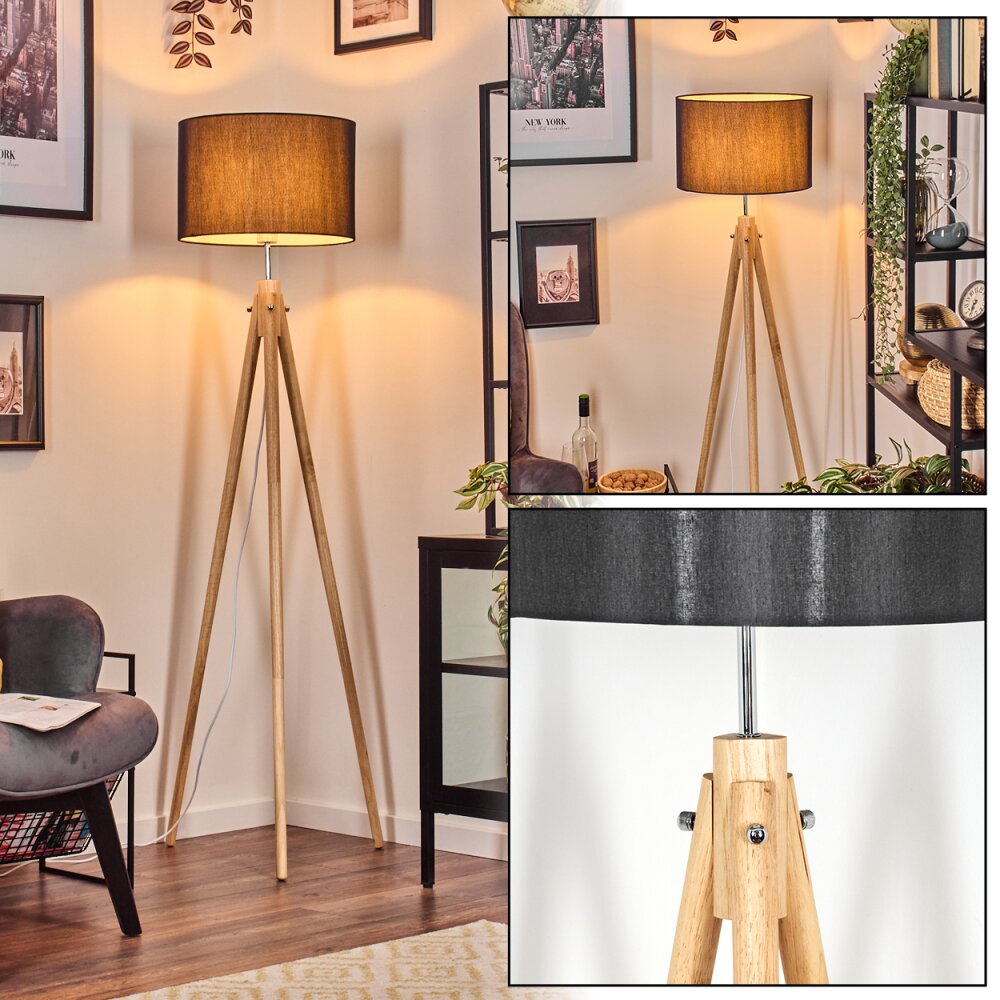 Soungou Lampadaire Chrome, Écru, 1 lumière main product photo