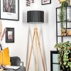 Soungou Lampadaire Chrome, Écru, 1 lumière