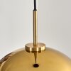 Koyoto Suspension, Boule lumineuse, Suspension Or, Noir, 1 lumière