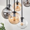 Gastor Plafonnier, Boule lumineuse Ambre, Clair, Fumé, 9 lumières